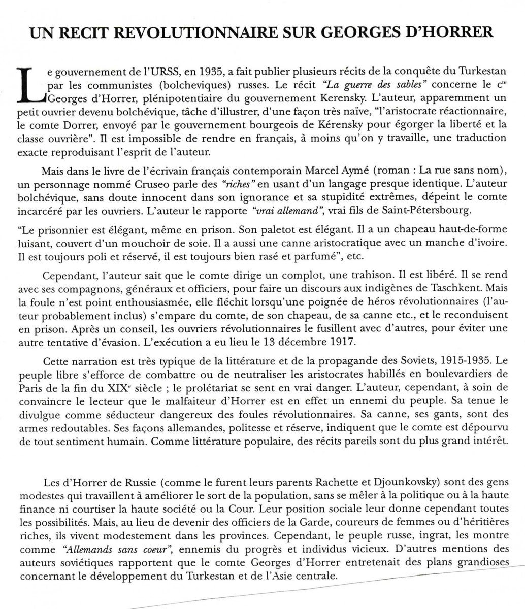 DOC 22 — Récit naïf d'un révolutionnaire russe sur Georges Iossifovitch d'Horrer