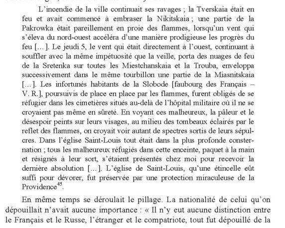 DOC 36 — Récit de l'incendie de Moscou, par le curé de l'église Saint-Louis-des-Français